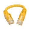 6 in. yellow cable connects high-speed network components in your Cat5/5e/6 application at speeds up to 550 MHz/1 Gbps.