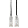Cat6 Gigabit Snagless Slim UTP Ethernet Cable (RJ45 M/M), PoE, Black, 5 ft. (1.52 m) N201-S05-BK