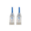 Cat6 Gigabit Snagless Slim UTP Ethernet Cable (RJ45 M/M), PoE, Blue, 7 ft. (2.13 m) N201-S07-BL
