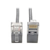 Right-Angle Cat6 Gigabit Snagless Molded Slim UTP Ethernet Cable (RJ45 M/M), Gray, 1 ft. (0.31 m) N201-SR1-GY