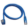 The N204-003-BL-UP’s right-angle up connector makes network connections easier in tight corners and other space-constrained areas.