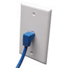 Down-Angle Cat6 Gigabit Molded UTP Ethernet Cable (RJ45 Right-Angle Down M to RJ45 M), Blue, 5 ft. (1.52 m) N204-005-BL-DN