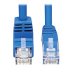 Down-Angle Cat6 Gigabit Molded UTP Ethernet Cable (RJ45 Right-Angle Down M to RJ45 M), Blue, 15 ft. (4.57 m) N204-015-BL-DN