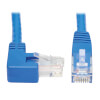 Right-Angle Cat6 Gigabit Molded UTP Ethernet Cable (RJ45 Right-Angle M to RJ45 M), Blue, 15 ft. (4.57 m) N204-015-BL-RA