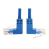Up/Down-Angle Cat6 Gigabit Molded Slim UTP Ethernet Cable (RJ45 Up-Angle M to RJ45 Down-Angle M), Blue, 1 ft. (0.31 m) N204-S01-BL-UD