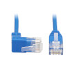 Up-Angle Cat6 Gigabit Molded Slim UTP Ethernet Cable (RJ45 Right-Angle Up M to RJ45 M), Blue, 1 ft. (0.31 m) N204-S01-BL-UP