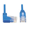 Right-Angle Cat6 Gigabit Molded Slim UTP Ethernet Cable (RJ45 Right-Angle M to RJ45 M), Blue, 3 ft. (0.91 m) N204-S03-BL-RA