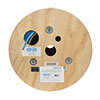 Sturdy wooden spool is lightweight for easy use and transport, with a center hole for mounting on a reel. 
