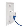RJ45 port is angled down at a 90-degree angle for easy installation in hard-to-reach spaces.