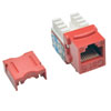 Cat6/Cat5e 110 Style Punch Down Keystone Jack - Red, TAA N238-001-RD