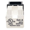 UL-certified, dual-color coded keystone jack features compact casing that fits into any conventional face plate or panel. 