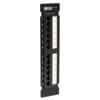 The N250-012 12-Port Cat5/6 Patch Panel effortlessly mounts to a wall or desk with two "C" brackets.