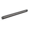 24-Port 1U Rack-Mount STP Shielded Cat5e/6 Feedthrough Patch Panel with 90-Degree Down-Angle Ports, RJ45 Ethernet, TAA N254-024-SH-D