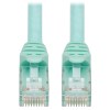 Cat6a 10G Certified Snagless UTP Ethernet Cable (RJ45 M/M), Aqua, 3 ft. (0.91 m) N261-003-AQ