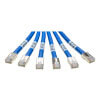 Certified and channel-tested Cat6a cables come with male RJ45 connectors with gold-plated 50-micron contacts on each end.
