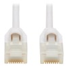 Safe-IT Cat6a 10G-Certified Snagless Antibacterial Slim UTP Ethernet Cable (RJ45 M/M), White, 2 ft. N261AB-S02-WH
