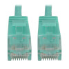 Cat6a 10G Snagless Molded Slim UTP Ethernet Cable (RJ45 M/M), PoE, Aqua, 3 ft. (0.9 m) N261-S03-AQ