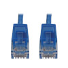 Cat6a 10G Snagless Molded Slim UTP Ethernet Cable (RJ45 M/M), PoE, Blue, 7 ft. (2.1 m) N261-S07-BL