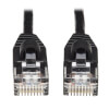 Cat6a 10G Snagless Molded Slim UTP Ethernet Cable (RJ45 M/M), Black, 15 ft. (4.57 m) N261-S15-BK