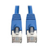 Cat6a 10G Certified Snagless Shielded STP Ethernet Cable (RJ45 M/M), PoE, Blue, 5 ft. (1.52 m) N262-005-BL