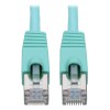Cat6a 10G Snagless Shielded STP Ethernet Cable (RJ45 M/M), PoE, Aqua, 6 ft. (1.83 m) N262-006-AQ