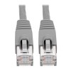 Cat6a 10G-Certified Snagless Shielded STP Ethernet Cable (RJ45 M/M), PoE, Gray, 6 ft. (1.83 m) N262-006-GY