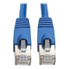 Cat6a 10G-Certified Snagless Shielded STP Ethernet Cable (RJ45 M/M), PoE, Blue, 8 ft. (2.43 m) N262-008-BL