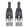 Cat6a 10G-Certified Snagless Shielded STP Ethernet Cable (RJ45 M/M), PoE, Black, 30 ft. (9.14 m) N262-030-BK