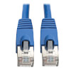 Cat6a 10G-Certified Snagless Shielded STP Ethernet Cable (RJ45 M/M), PoE, Blue, 30 ft. (9.14 m) N262-030-BL