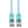 Cat6a 10G-Certified Snagless Shielded STP Ethernet Cable (RJ45 M/M), PoE, Aqua, 35 ft. (10.67 m) N262-035-AQ
