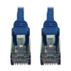 Cat6a 10G Snagless Shielded Slim STP Ethernet Cable (RJ45 M/M), PoE, Blue, 1 ft. (0.3 m) N262-S01-BL