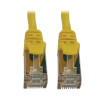 Cat6a 10G Snagless Shielded Slim STP Ethernet Cable (RJ45 M/M), PoE, Yellow, 7 ft. (2.1 m) N262-S07-YW