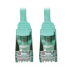 Cat6a 10G Snagless Shielded Slim STP Ethernet Cable (RJ45 M/M), PoE, Aqua, 25 ft. (7.6 m) N262-S25-AQ