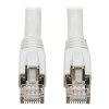 Cat8 25G/40G Certified Snagless Shielded S/FTP Ethernet Cable (RJ45 M/M), PoE, White, 20 ft. (6.09 m) N272-020-WH