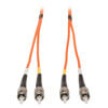 Duplex Multimode 62.5/125 Fiber Patch Cable (ST/ST), 1M (3 ft.) N302-003