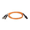 Duplex Multimode 62.5/125 Fiber Patch Cable (MTRJ/ST), 3M (10 ft.) N308-010