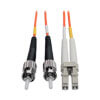 Duplex Multimode 62.5/125 Fiber Patch Cable (LC/ST), 2M (6 ft.) N318-02M