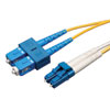 Duplex Singlemode 9/125 Fiber Patch Cable (LC/SC), 1M (3 ft.) N366-01M
