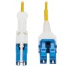 400G Duplex Singlemode 9/125 OS2 Fiber Optic Cable (CS-UPC/LC-UPC), Round LSZH Jacket, Yellow, 3 m N381L-03M