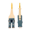40/100/400G Singlemode 9/125 OS2 Fiber Optic Cable (Duplex SN-UPC to Duplex LC-UPC M/M), LSZH, Yellow, 2 m (6.6 ft.) N383L-02M