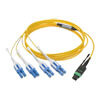 Yellow cable is instantly recognizable in a crowded switch or patch panel as singlemode.