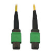 40/100G Singlemode 9/125 OS2 Fiber Optic Cable (12F MTP/MPO-APC F/F), LSZH, Yellow, 1 m (3.3 ft.) N390B-01M-12-AP