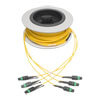 Yellow cable is instantly recognizable in a crowded switch or patch panel as singlemode.<br>