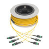 Yellow cable is instantly recognizable in a crowded switch or patch panel as singlemode.<br>