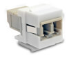 Duplex Multimode Fiber Coupler, Keystone Jack - LC to LC, White N455-000-WH-KJ