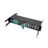Up to 14 cassettes can be used with Tripp Lite's N482-02U High Density Fiber Enclosure Panel.