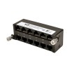 The Cat5/Cat6 Pass-Through Cassette features 12 RJ45 connections and screw tabs for easy, secure installations.
