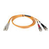 Duplex Multimode 50/125 Fiber Patch Cable (LC/ST), 2M (6 ft.) N518-02M
