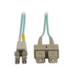 10Gb Duplex Multimode 50/125 OM3 LSZH Fiber Patch Cable (LC/SC) - Aqua, 5M (16 ft.) N816-05M