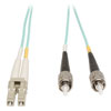10Gb Duplex Multimode 50/125 OM3 LSZH Fiber Patch Cable (LC/ST) - Aqua, 1M (3 ft.) N818-01M